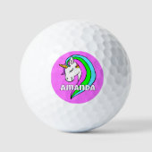 Aangepaste regenboogUnicorn Golfballen (Voorkant)