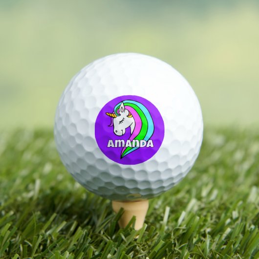 Aangepaste regenboogUnicorn Golfballen (Insitu Shirt)