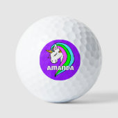 Aangepaste regenboogUnicorn Golfballen (Voorkant)