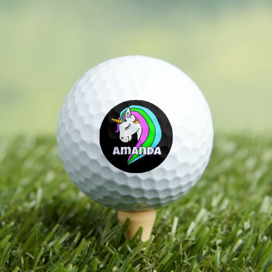 Aangepaste regenboogUnicorn Golfballen (Insitu Shirt)