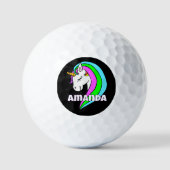 Aangepaste regenboogUnicorn Golfballen (Voorkant)