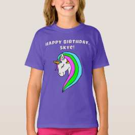 Aangepaste regenboogUnicorn T-shirt