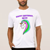 Aangepaste regenboogUnicorn T-shirt (Voorkant)