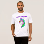 Aangepaste regenboogUnicorn T-shirt (Voorkant volledig)