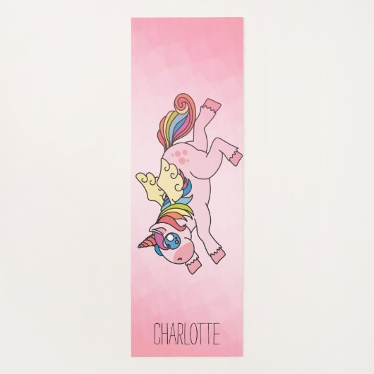 Aangepaste regenboogUnicorn Yogamat (Achterkant)