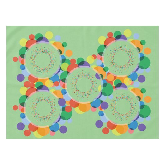 Aangepaste regenboogvlekken  tafelkleed (Voorkant (Horizontaal))