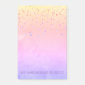 Aangepaste regenboogWaterverf Faux Foil Confetti Post-it® Notes (Voorkant)