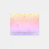 Aangepaste regenboogWaterverf Faux Gold Foil Post-it® Notes (Voorkant)