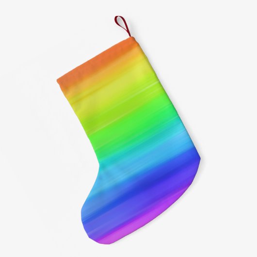 Aangepaste regenboogWaterverf Kleine Kerstsok (Achterkant (Hangend))