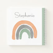 Aangepaste regenboogWaterverf Moderne schets Notitieboek (Achterkant)