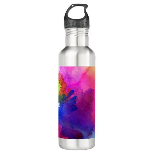 Aangepaste regenboogWaterverf Waterfles (Voorkant)