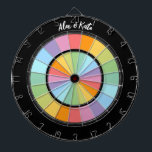 Aangepaste regenboogwielpositiviteit LGBT pastelkl Dartbord<br><div class="desc">Aangepaste regenboogwielpositiviteit LGBT pastelkleuren</div>
