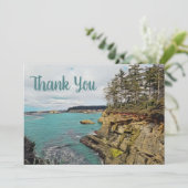 Aangepaste regionale kustkaart - Hartelijk dank Bedankkaart (Staand voorkant)
