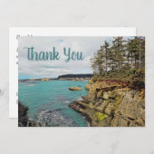 Aangepaste regionale kustkaart - Hartelijk dank Bedankkaart (Voorkant / Achterkant)