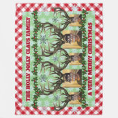 Aangepaste "Rein-reeks" 5-fotovoltaire knuppel Fleece Deken (Voorkant)