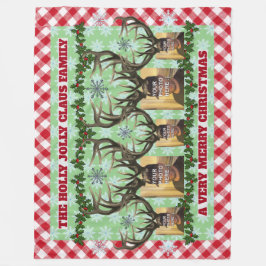 Aangepaste "Rein-reeks" 5-fotovoltaire knuppel Fleece Deken