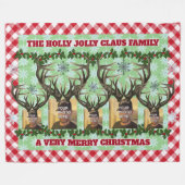 Aangepaste "Rein-reeks" 5-fotovoltaire knuppel Fleece Deken (Voorkant (Horizontaal))