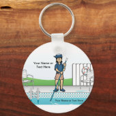 Aangepaste reinigingsfunctie voor Vrouwen - Cartoo Sleutelhanger (Voorkant)