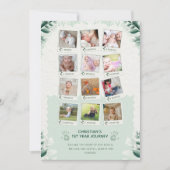 Aangepaste Reis Foto Collage van Baby's Eerste Jaa Kaart (Voorkant)