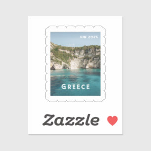 Aangepaste reis foto en plaats stempel stijl sticker