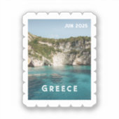 Aangepaste reis foto en plaats stempel stijl sticker (Voorkant)
