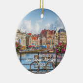 Aangepaste Reis Foto Kerstboom Keramisch Ornament (Rechts)