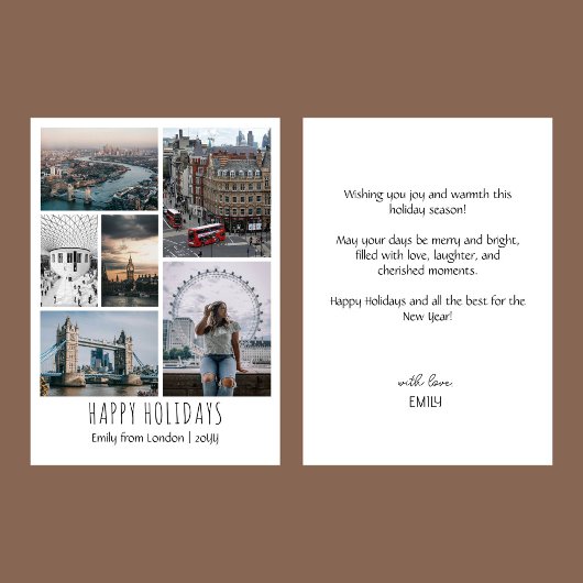 Aangepaste Reis Foto Raster Vakantiekaart Feestdagenkaart