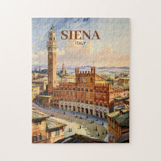 Aangepaste reis naar Siena Italië Oudheid Piazza d Legpuzzel (Verticaal)