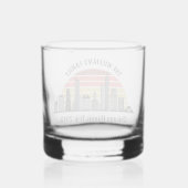 Aangepaste reis souvenir van Chicago zonsondergang Whisky Glas (Achterkant)