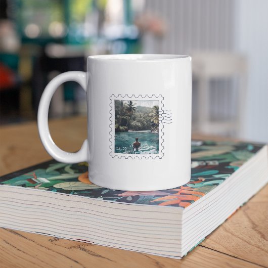 Aangepaste Reis Stempel Foto Herinnering Mok