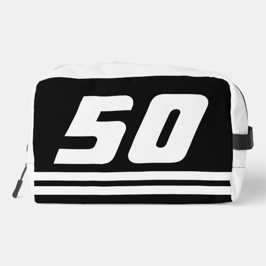 Aangepaste reis toilettas voor mannen 50ste verjaa toilettasje (Achterkant)