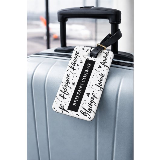Aangepaste Reis-Typografie Bagage Label