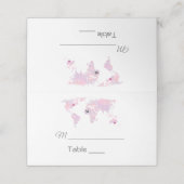 Aangepaste Reis Watercolor Wereldkaart Trouwen Plaatskaartje (Buitenkant ongevouwen)