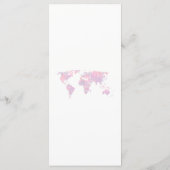 Aangepaste Reis Watercolor Wereldkaart Trouwmenu Menu (Achterkant)