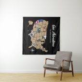 Aangepaste reisavonturen VS-fotocollage Wandkleed (In Situ (horizontaal))