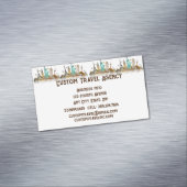 Aangepaste reisbureau cruiseschepen magnetisch visitekaartje (Voorbeeld)