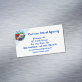 Aangepaste reisbureau cruiseschepen magnetisch visitekaartje (Voorbeeld)