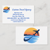 Aangepaste reisbureau cruiseschepen visitekaartje (Voorkant / Achterkant)