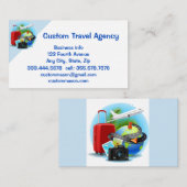 Aangepaste reisbureau cruiseschepen visitekaartje (Voorkant / Achterkant)