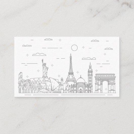 Aangepaste reisbureau cruiseschepen visitekaartje (Achterkant)