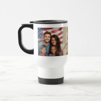 Aangepaste reisfles met familiefotocollage  reisbeker