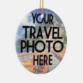 Aangepaste reisfoto 2 Kerstkeramische foto's Keramisch Ornament (Rechts)