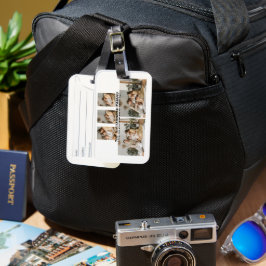 Aangepaste Reislabel – Familie Fotocollage Ontwerp Bagagelabel