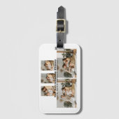Aangepaste Reislabel – Familie Fotocollage Ontwerp Bagagelabel (Voorkant (verticaal))