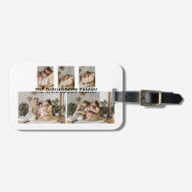 Aangepaste Reislabel – Familie Fotocollage Ontwerp