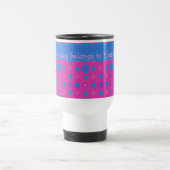 Aangepaste reismolen, magenta: heldere blauwe Stip Reisbeker (Center)