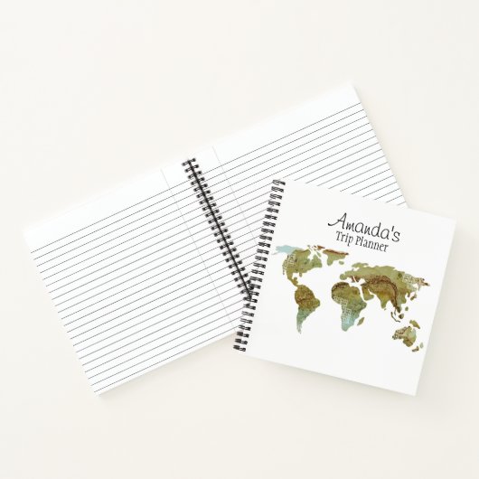 Aangepaste reisplanner Reizen Notitieboek (Binnen)