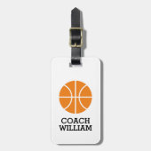 Aangepaste reistaslabel voor basketballer (Voorkant verticaal)