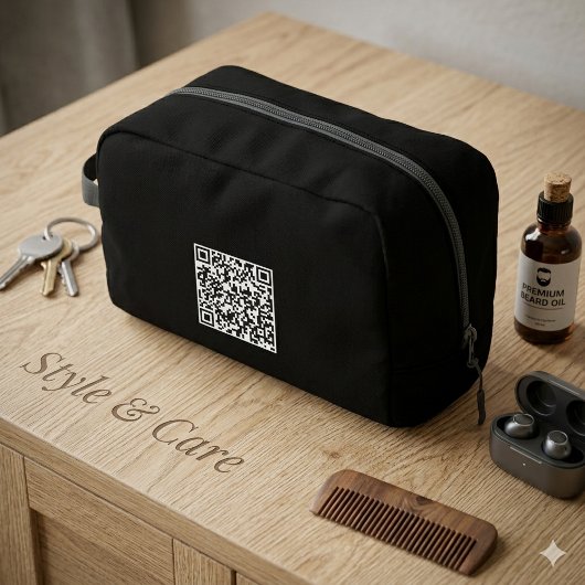 Aangepaste reistoilettas met QR-code Toilettasje