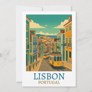 Aangepaste reizen illustratie van Lissabon Portuga
